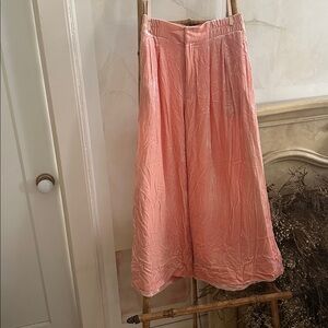 BRAND NEW Apiece Apart Pink velvet wide leg crop pants